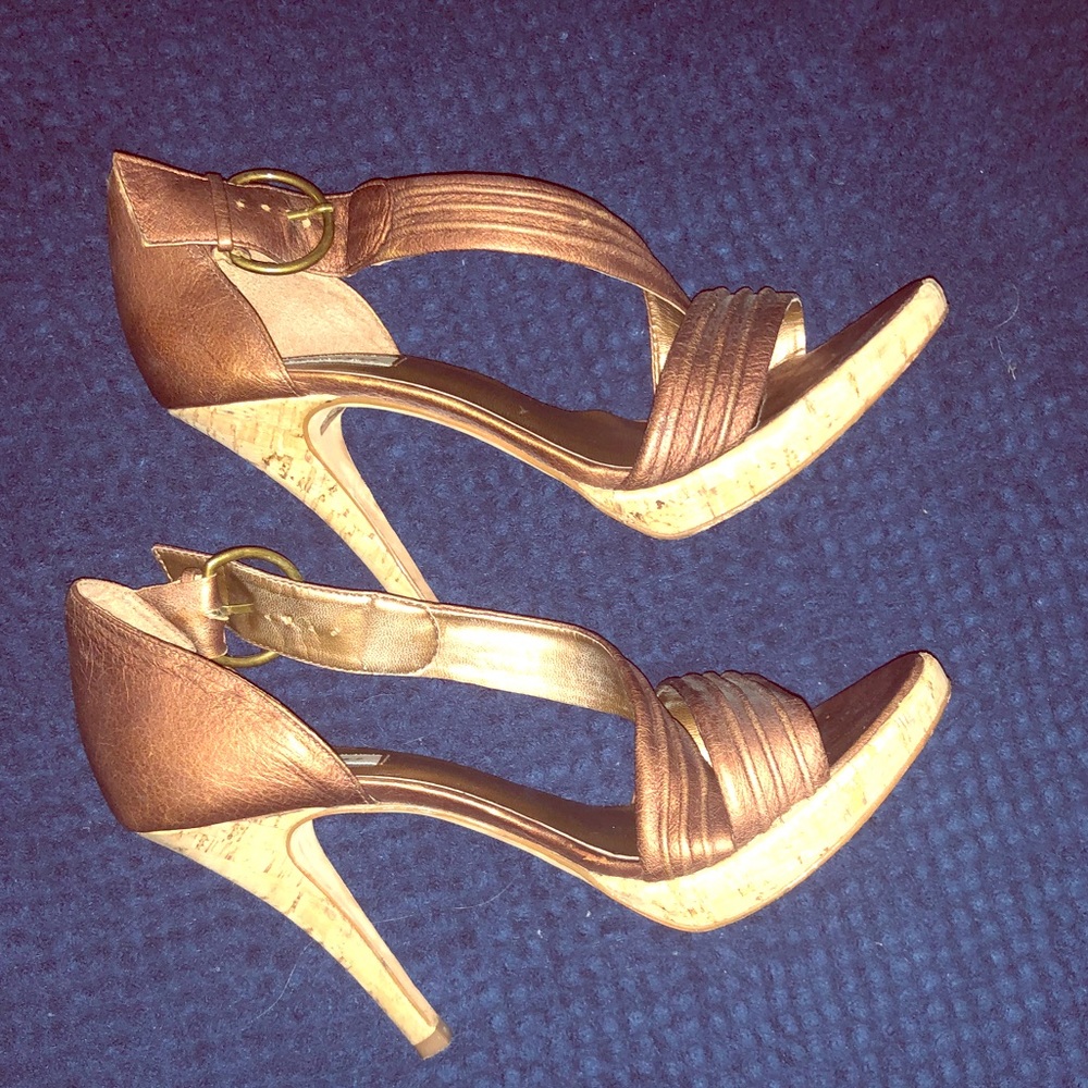 DUNE LONDON metallic brown heel Sz 38
